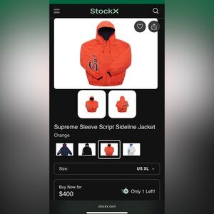 Supreme Vibrant Orange Script Jacket